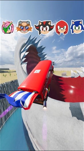 Car jump challenge - Sonic and his friends Who can pass?