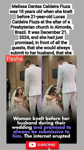 Bride Kneels at WeddingSubmissive Vows Spark Outrage #shorts #shortvideo #wedding