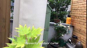 SNOWCITY Outdoor Curtains Waterproof Patio Portable Thick Fabric Light Blocking Drapes with Grommet Top, Width Privacy Guarantee Outdoor Indoor Curtain Drape (1 Panel, W100 x L95)