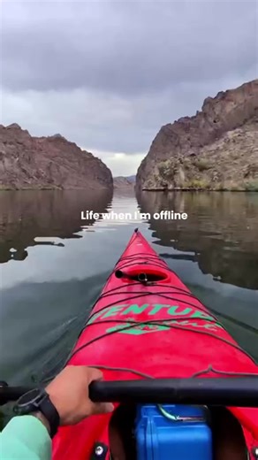 Venture Out Vegas on Instagram: "The Colorado River is a reminder that life when offline is where the real magic happens - 0% service, 100% #ColoradoRiver #KayakingAdventure #EmeraldCave"