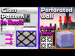Patterned glass material in revit + Perforated wall material [Revit tutorials]