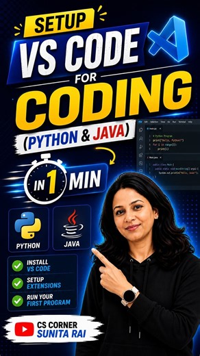 Setup VS Code for Coding (Python & Java) in 1Min