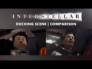 Interstellar Docking Scene – Recreated in LEGO (Comparison) // Blender Animation