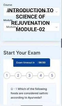 Introduction to science of Rejuvenation Module-02 Answer key #electives #Ncism #BAMS