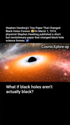 Hawking Radiation Explained in 7 Seconds 🚀