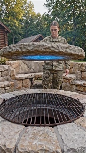 Secret Military Bunker Hidden Under a Fire Pit! 🤫🔥#SecretBunker #HiddenRooms #USArmy