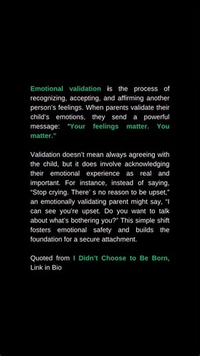 ⚠️Learning to Validate Yourself👇 Healing from emotional invalidation isn’t about blaming your parents, it’s about reclaiming your right to feel. It’s about becoming the adult you needed when you were small: patient, gentle, and curious about your emotions instead of afraid of them. Self-validation begins in quiet moments. When you say to yourself, “It makes sense that I feel sad,” instead of “I shouldn’t feel this way.” When you pause before silencing your tears and whisper, “It’s okay to cry.”