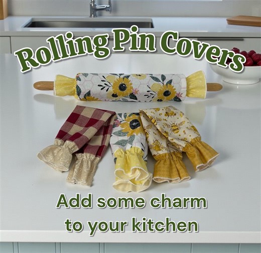 Rolling Pin Cover With Ruffles All Cotton Kitchen Decor - Etsy