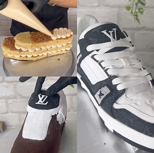565K views · 8.9K reactions | Realistic Louis Vuitton Sneakers Cake ! 勞 | Simple | Facebook