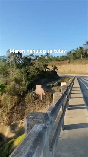 Someone falling down the bridge