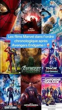 Les films Marvel dans l’ordre chronologique après Avengers Endgame ! #marvel #spiderman #mcu