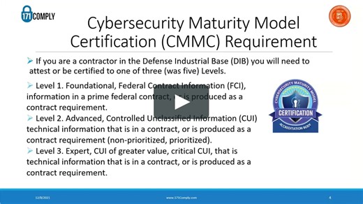 Dec 9 - SBA-Bidspeed 7j Training Webinar – Cybersecurity Maturity Model Certification (CMMC) Certification