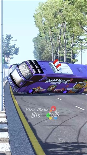 Terguling Bus Makan Bergizi Gratis MBG 🤣 #shorts #basuribussid #busmania