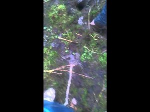 Beth getting stuck in sinking mud!