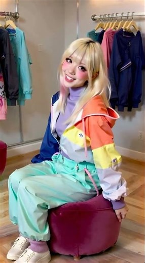 Singing Kawaii in Rainbow Sweaters!