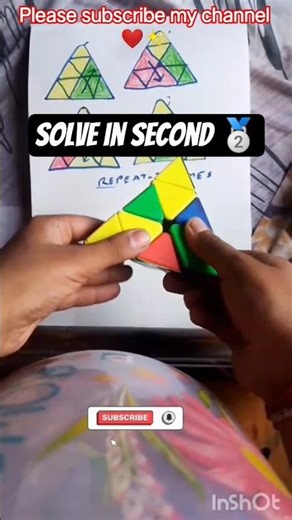 How to do the 4-Move Pyraminx solve 💯🙂‪@KingofCubers‬ #shorts #shortsfeed #rubikscube #pkcuber