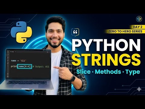 Python Data Types: Strings, int, float & slicing | Day 2 | AI with Ali Husnain