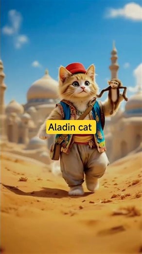 Aladdin Cat’s Journey for the Genie’s Wish 🪔🐾 | AI Animation Magic