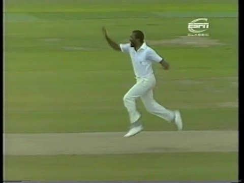 MALCOLM MARSHALL 7-22 ENGLAND v WEST INDIES 3rd TEST MATCH DAYS 4 & 5 OLD TRAFFORD JULY 4 & 5 1988