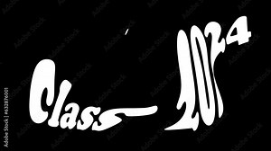 Class of 2024. Template for graduation design, party Stock Video