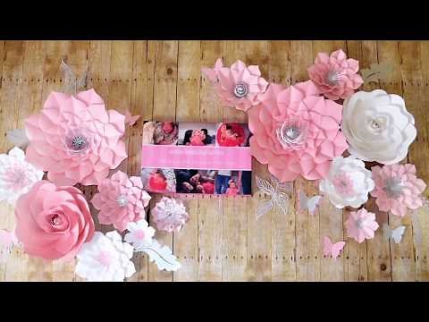 How to hang paper flowers. How to attach wire to a back of paper flower.