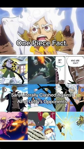 Sanji Literally Clashed Against Every Luffy Opponent 👀🔥 #onepiece