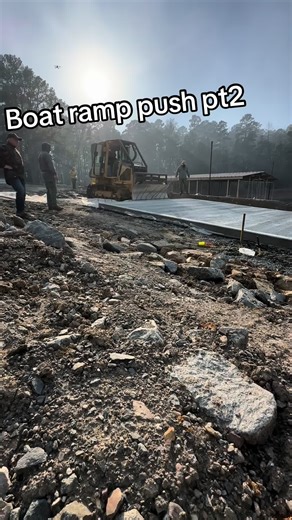 Boat Ramp Push with Heavy Equipment