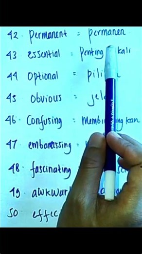 Belajar Kata sifat bahasa inggris dan artinya #shorts