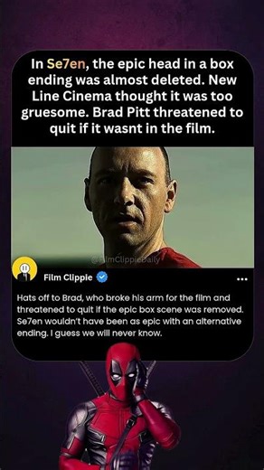 Brad Pitt Almost Quit Se7en Over the Film Ending