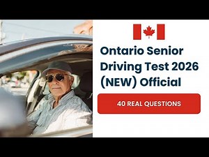 FREE Ontario Senior Driving Test 2026 (NEW) Official 40 Real Questions & Answers