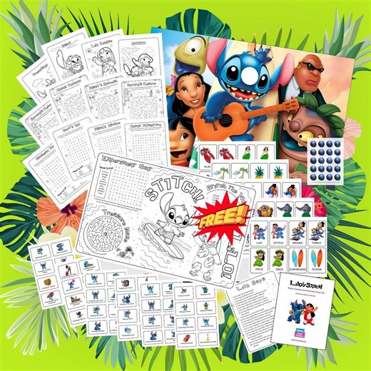 Lilo & Stitch Party Activity Pack: Coloring, Mazes, Charades (instant Download) - Etsy