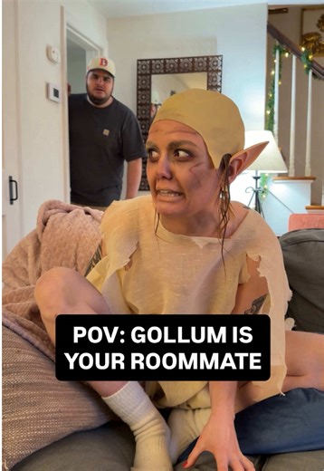 he’s just a bit different is all…@Chelsea Matkins #collegelife #roommate #lotr #gollum #offcampus