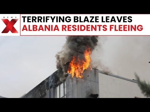 What Caused Massive Fire That Engulfed Tirana Residential Building Facade?