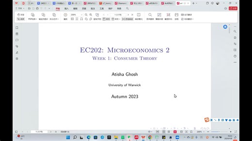 辅导案例 | 华威大学University of Warwick | 微观经济学EC202 | 消费者理论Consumer Theory