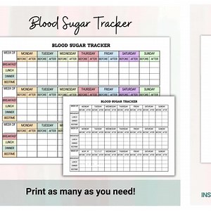 Blood Sugar Log Printable Template, Blood Glucose Tracker Instant Download, Diabetic Blood Sugar Tracker, Diabetes Log, Health Tracker Pdf - Etsy
