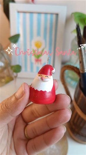 Christmas Santa 🤩🫰#claycraft #art #creativeclayideas #shorts