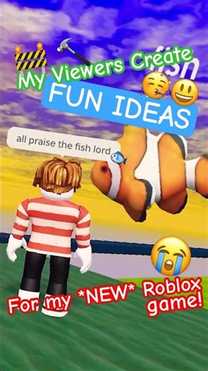 My VIEWERS CREATE FUN IDEAS FOR MY NEW #Roblox GAME! 👷‍♂️