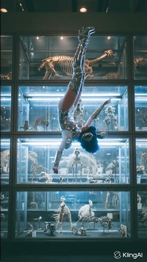 Futuristic Cyberpunk Alien in Museum – AI Cosplay Showcase #ai #aiart #alien