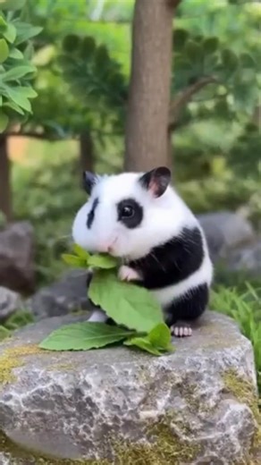 Hamsterson on Instagram: "Panda Hamster Makeup🐼🐹🎋 Did you know that hamsters could get Panda Makeup!? #panda #hamstergram #hamster #hamsterson #cute #makeuplover #makeup #animal #facepaint #adorable #bamboo"