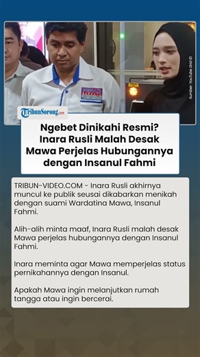 Having Not Yet Apologized, Inara Rusli Demands Clarity from Mawa Regarding Insanul Fahmi: Will Th...
