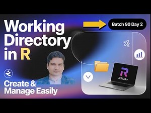 How to Create & Manage Working Directory in R | Data Analysis Full Course – Batch 90 Day 2