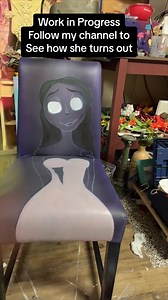 11K views · 189 reactions | Using Dixie Belle paints, I’m starting to paint the Corpse Bride on to the chair . Follow me to see updates. #beetlejuice #corpsebride #halloween #paintingchairs #dixiebellepaint #ajsvintagedesigns | Ajs Vintage Designs | Facebook
