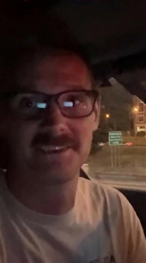 Night driving through downtown Atlanta