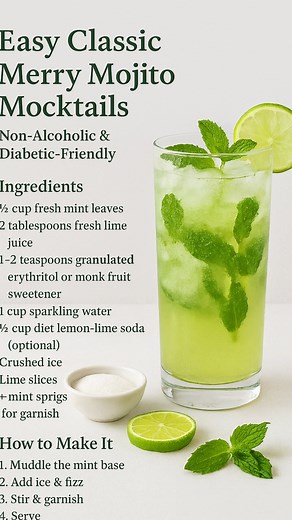 Easy Classic Merry Mojito Mocktails – Non-Alcoholic &...
