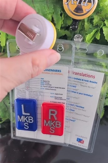 X-ray Student Badge Reel & X-ray Marker Holder | Vinyl ID Holder With FREE Landmark and Translation Tip Card and Adhesives | RT Student Gift - Etsy