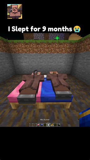 I slept for 9 months 😂💀#minecraft #viral#funny