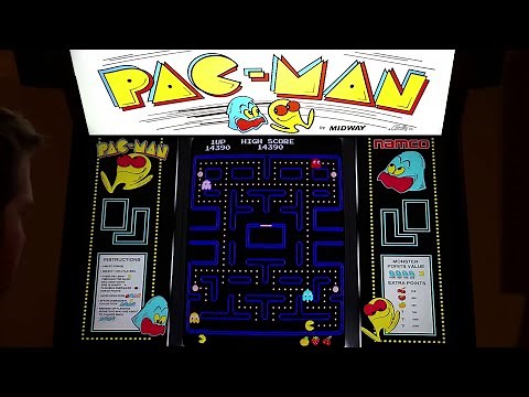 Pac-Man (Normal & Speedup Hack) Arcade Cabinet MAME Gameplay w/ Hypermarquee