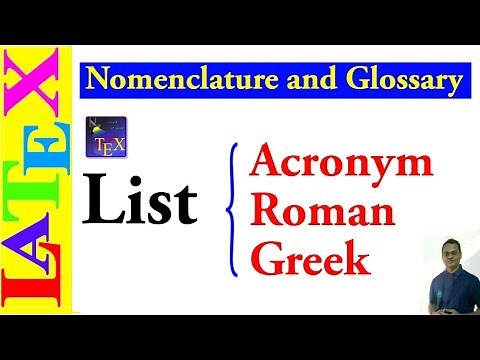 Nomenclature and Glossary in LaTeX (Latex Basic Tutorial-15)