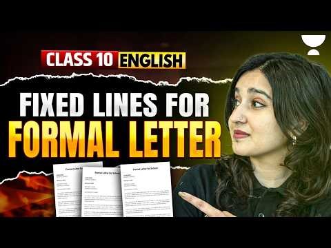Class 10 Letter Writing 2026 | Formal Letter Format + Fixed Lines | CBSE English Exam | Asmita Ma'am