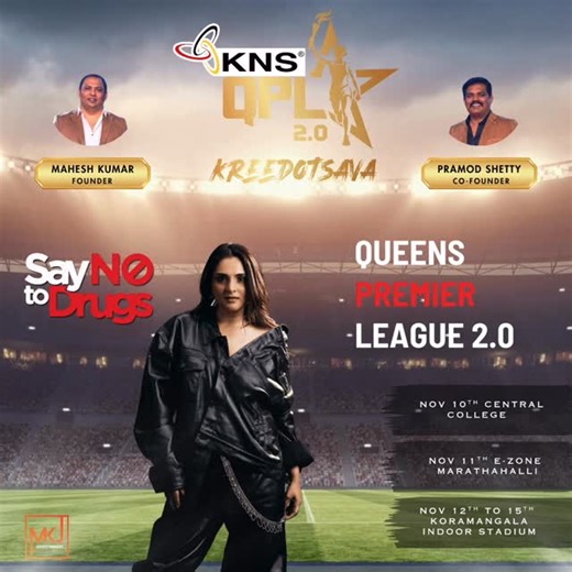 QPL Queens Premier League Karnataka on Instagram: "The wait is over — get ready for the experience of a lifetime! 🔥 We’re kicking off from 10th Nov-15th nov Mark your calendars and get ready for something unforgettable 🔥 #qpl #queenspremiereleague #qpl #qpl2 #bengaluru #qpl2025 #actress #celebritycricketleague"